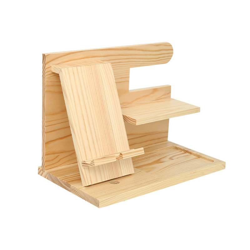 Wooden Storage Holder Phone Watch Glasses Organized