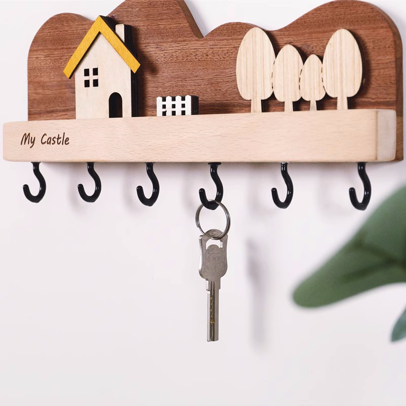 Wooden Wall Hanger - Mini House Design