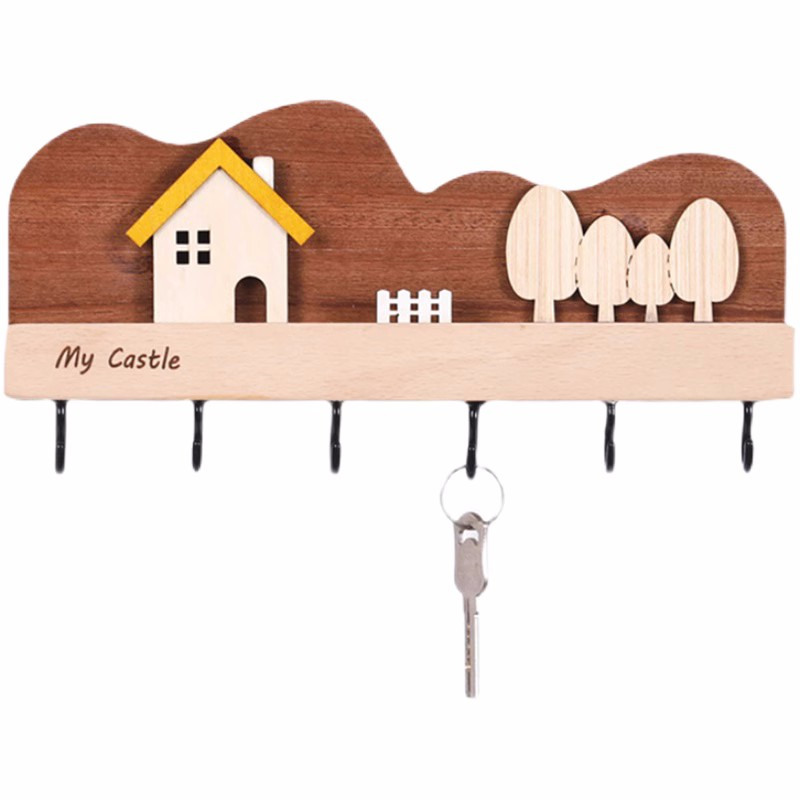 Wooden Wall Hanger - Mini House Design