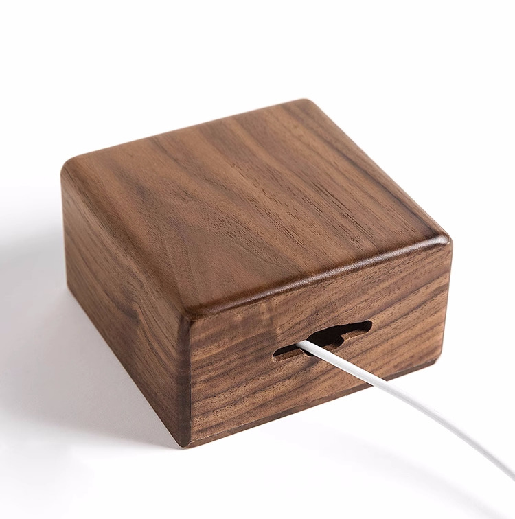 Wooden Wall-Mounted Storage Box - Remote Control And Phone Organizer